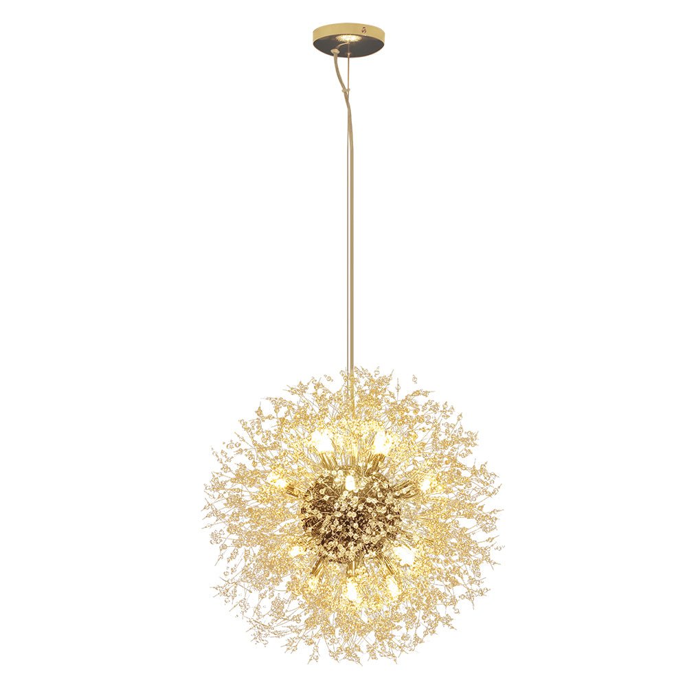 Kronleuchter Feuerwerk Sputnik 16-flammig Kristall Messing 80cm Wohnzimmer Eingang Dimmbar