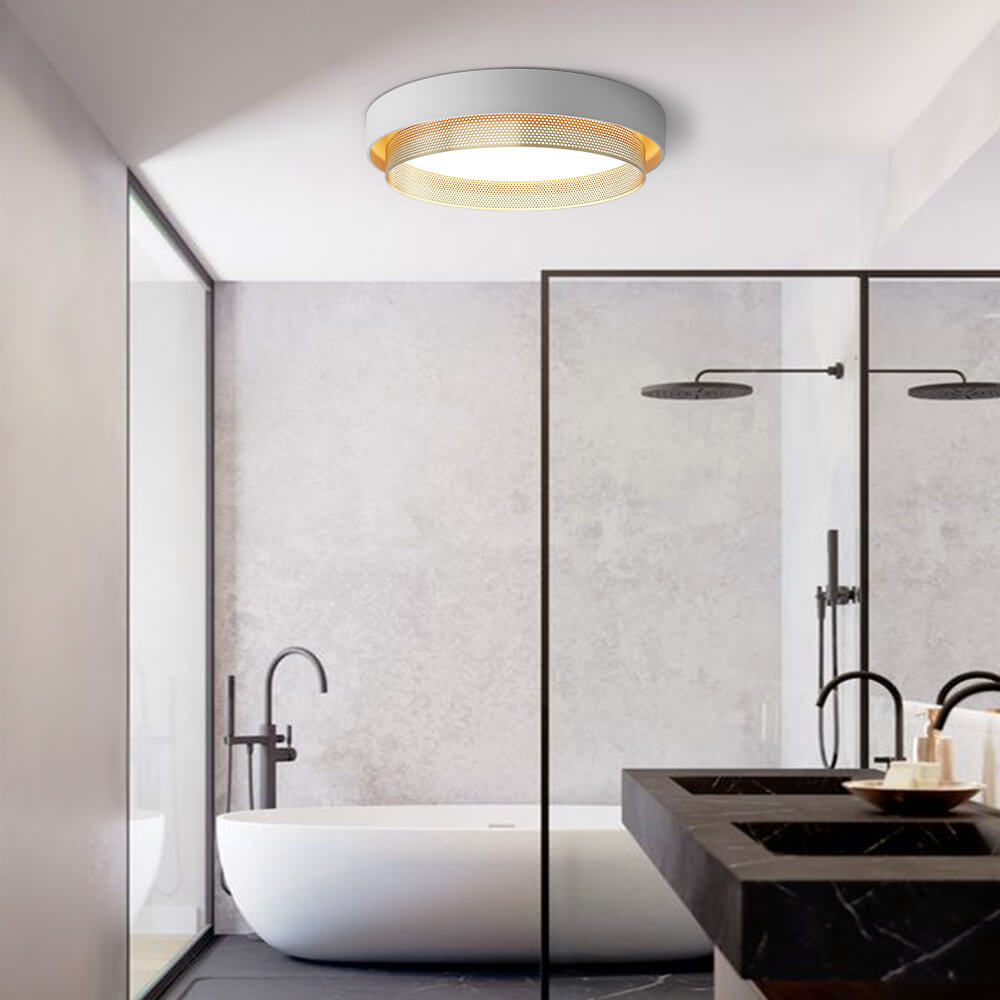 Plafondlamp LED Rond Hol Design 30W Wit Zwart 50cm Woonkamer Badkamer Minimalistisch