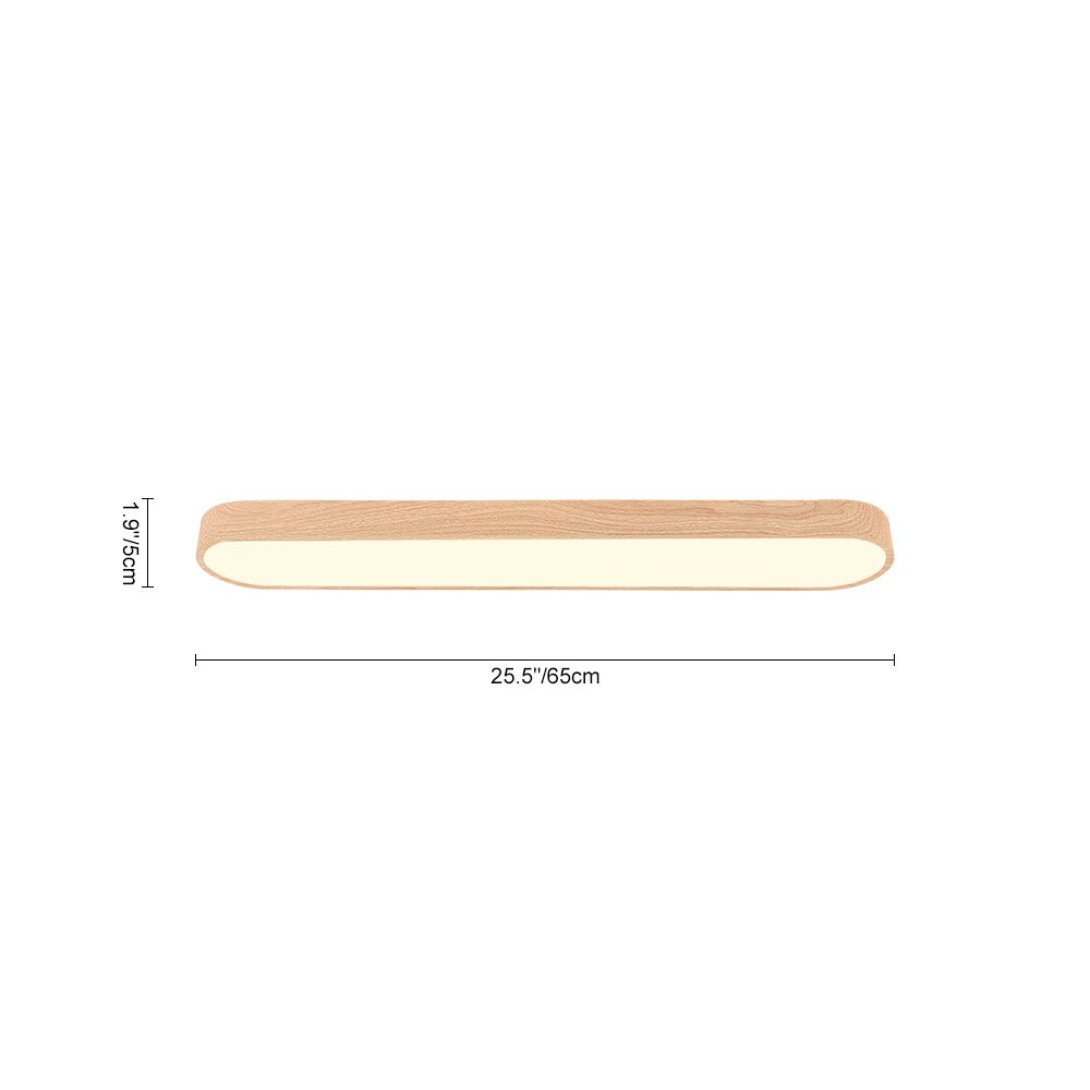 Deckenlampe Oval LED Holzoptik Metall 65-90cm Warmweiß Kaltweiß Wohnzimmer Schlafzimmer