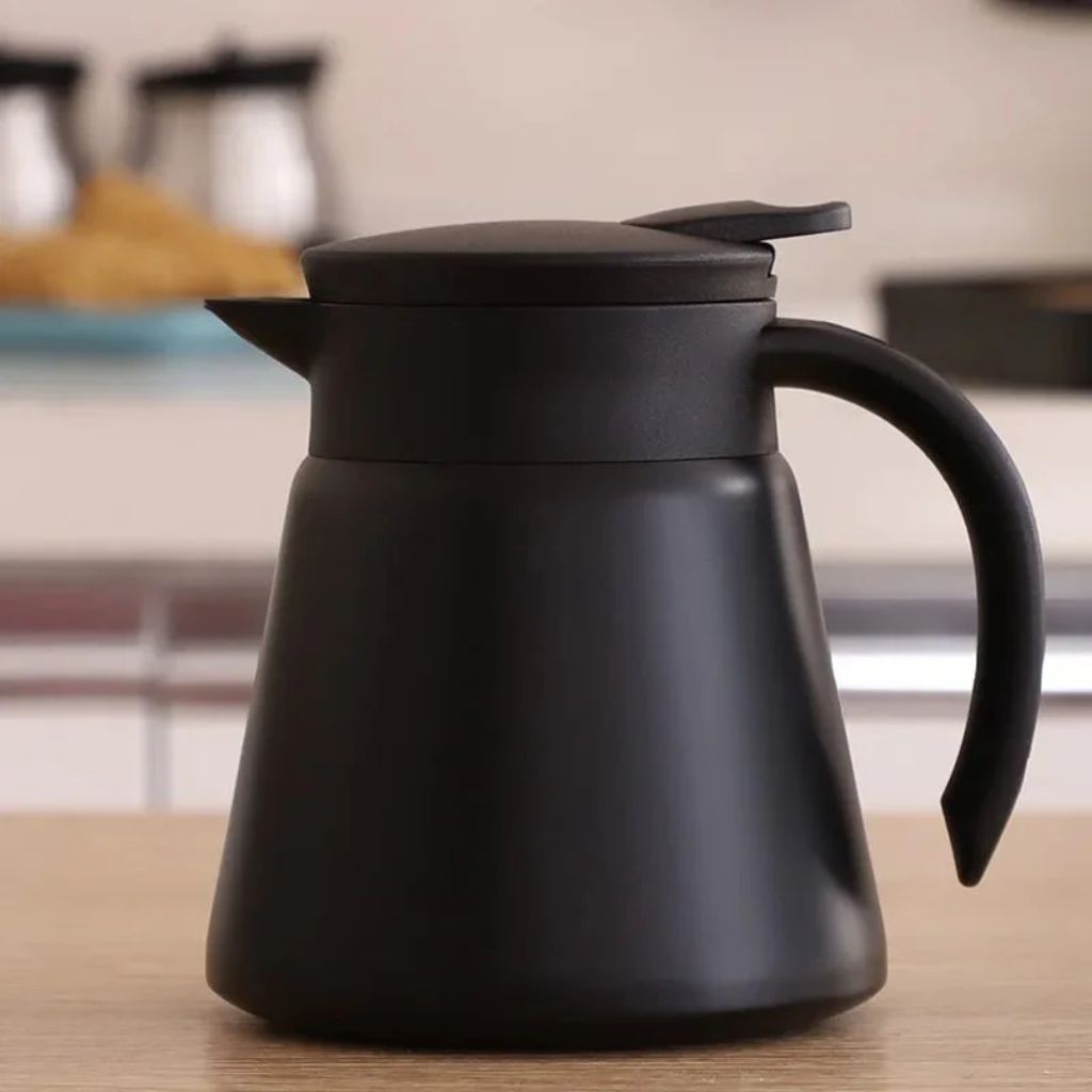Vacuüm Thermoskan 600ml RVS Dubbelwandig Geïsoleerd voor Koffie Thee Kantoor Keuken Thuis Warm Koud Dranken | Sansoti