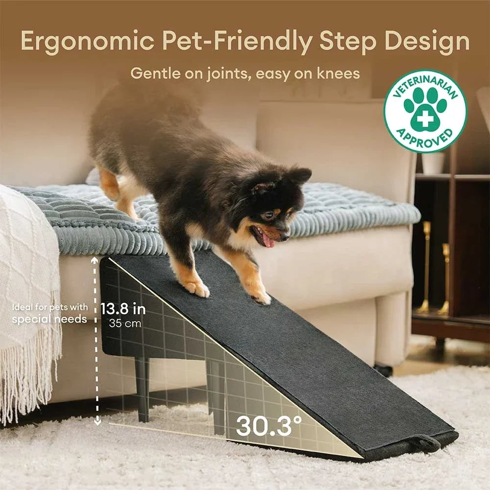 Opvouwbare Hondentrap & Kruk met Antislip Treden – Veilige Klimhulp voor Kleine Huisdieren & Puppy's | Sansoti