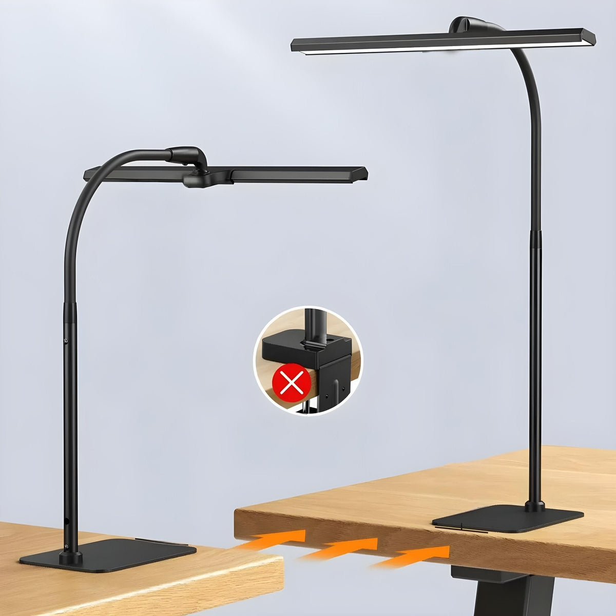 Verstellbare Schreibtischlampe mit Dimmfunktion – Flexible Arm-Tischleuchte für Büro, Arbeitszimmer und Homeoffice | Sansoti