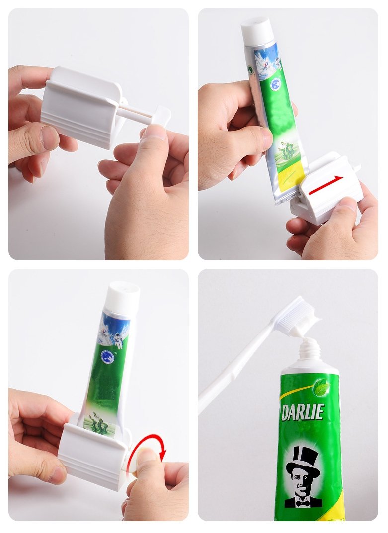 Tandpasta Uitknijper Set van 2 – Hygiënisch Tandpasta Uitknijtool voor Badkamer | Sansoti