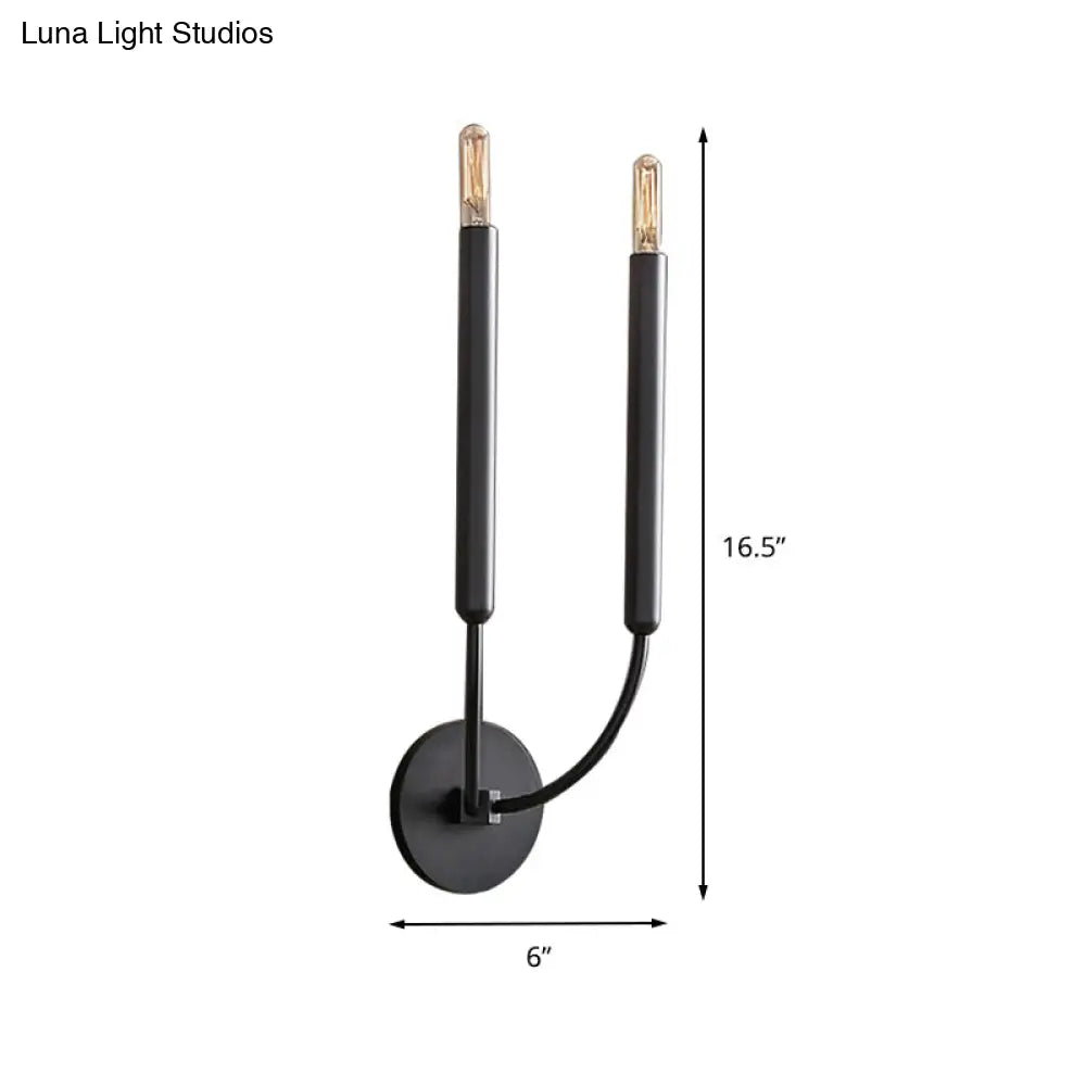 Klassieke Wandlamp Tubelamp – Messing of Zwart Armatuur met Vintage Karakter | Sansoti