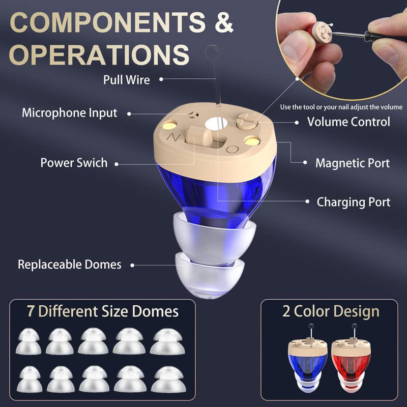 Rechargeable Hearing Aid with Intelligent Sound Amplification Wireless Compact Design for Daily Use | Sansoti