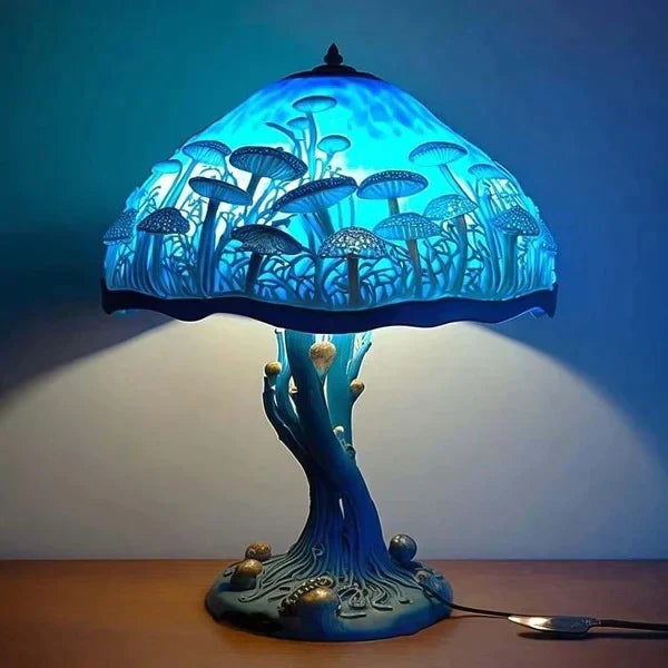 Dimbare Tafelllamp met Gebrandschilderd Glas Effect 30cm Hoog Sfeerverlichting voor Woonkamer Slaapkamer Romantische Avondlamp Decoratief Lichtkunst Werkobject | Sansoti
