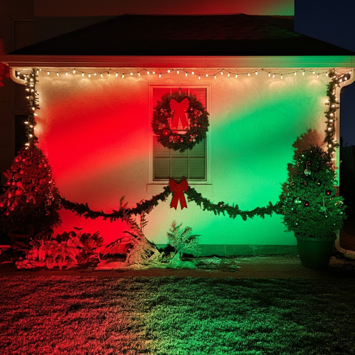 Außenstrahler RGB LED 50W Schwarz Garten Fassade Baumbeleuchtung IP65 Farbwechsel Scheinwerfer Landschaftsspot Fernbedienung Außen | Restfield
