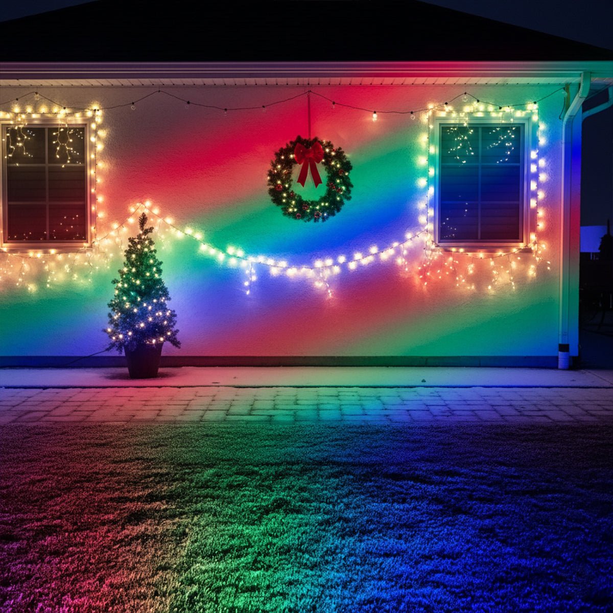 Außenstrahler RGB LED 50W Schwarz Garten Fassade Baumbeleuchtung IP65 Farbwechsel Scheinwerfer Landschaftsspot Fernbedienung Außen | Restfield