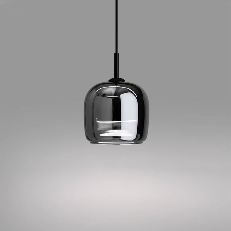 Suspension Noir Verre Scandinave Nordique LED E27 16cm Lampe Suspendue Cuisine Salon Luxe | Restfield