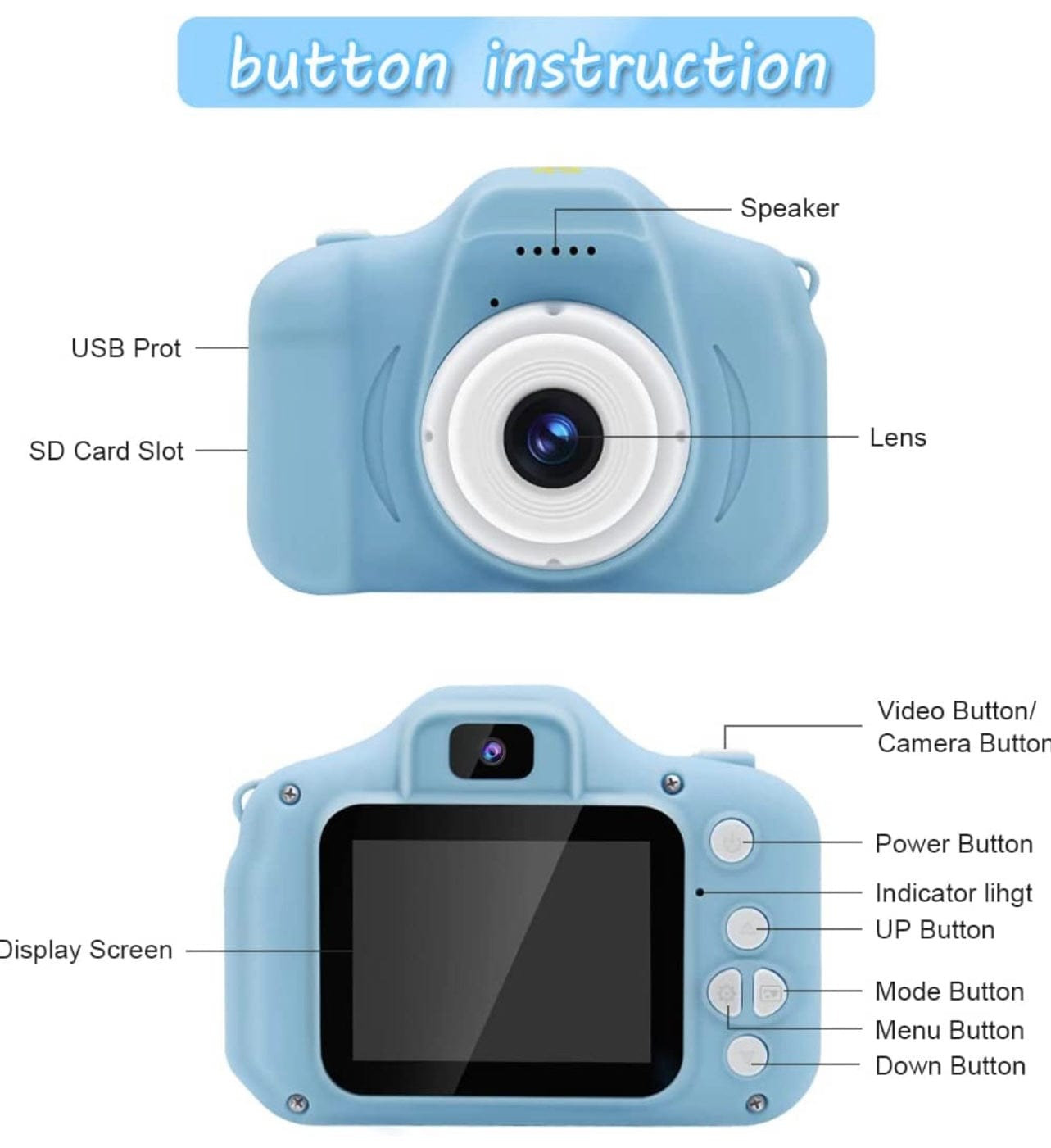 Mini Caméra Vintage Caméra numérique compacte 1080P Caméra pour enfants avec écran et filtres