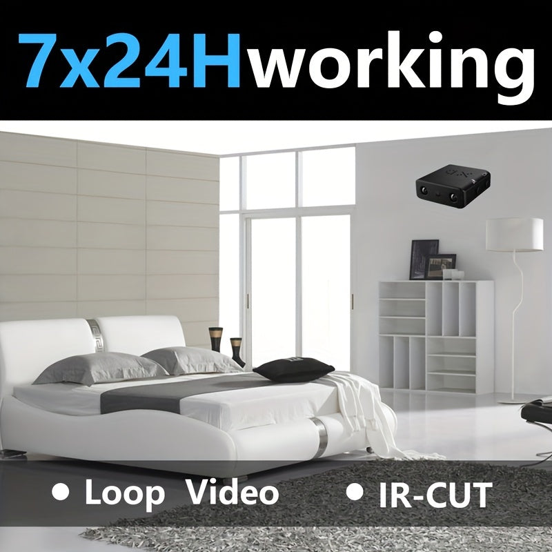 Compacte Beveiligingscamera Full HD met Nachtzicht en Bewegingsdetectie voor Veilig Wonen Thuis Binnen Buiten | Sansoti