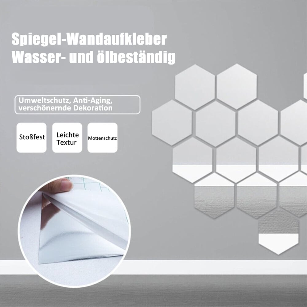 Buigbare Spiegelfolie Onbreekbaar PET 60x200 50x100 Zelfklevend Veilig Kindvriendelijk Interieur Decoratie | Sansoti