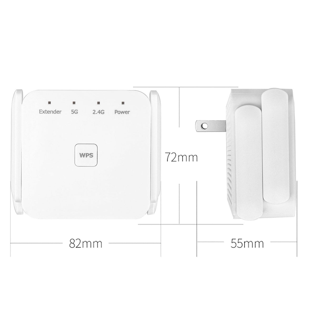 Drahtloser WLAN-Signalverstärker 5G Dualband 1200 Mbps Repeater-Router für Zuhause Büro und unterwegs | Sansoti