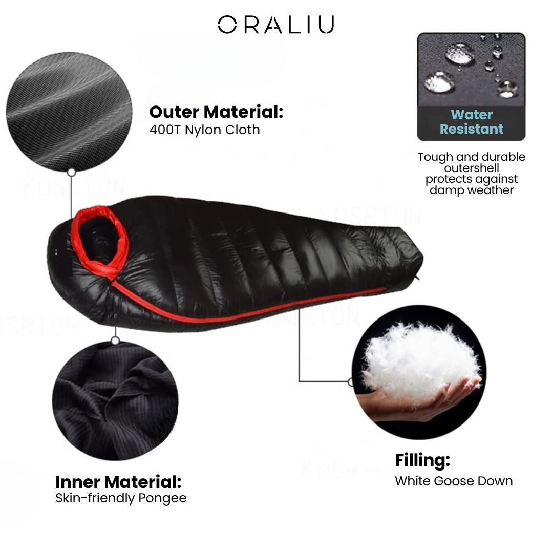 Extreme Winter Sleeping Bag -20°C Down Filling 210cm Unisex Waterproof for Camping Mountaineering Outdoor Adventure | Sansoti
