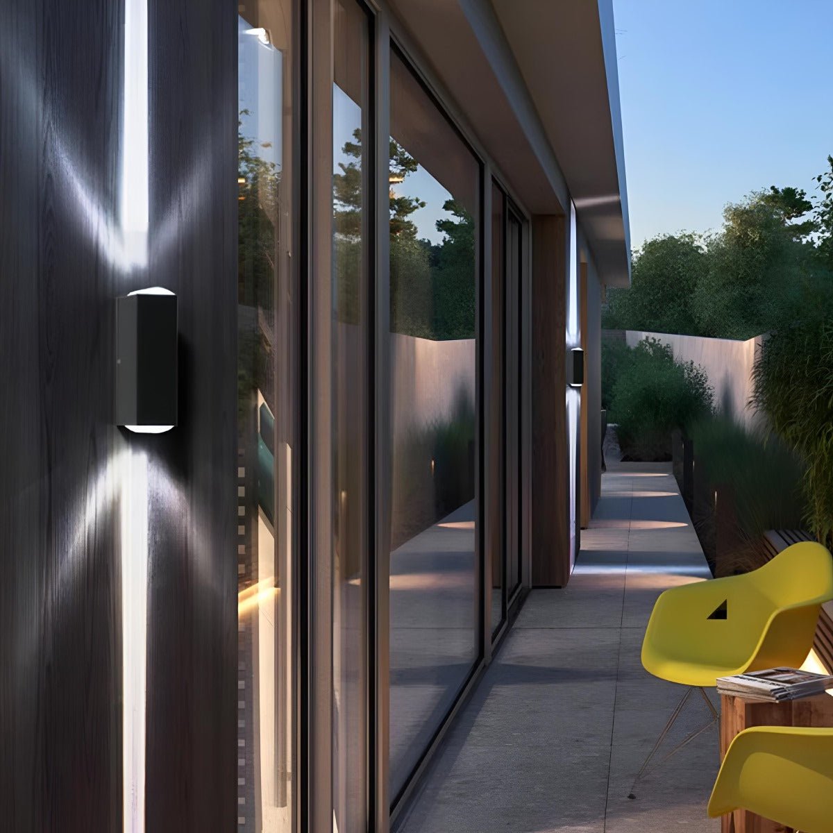 Zewnętrzna lampa ścienna LED z oświetleniem góra-dół, aluminiowa, wodoodporna, IP65, oświetlenie schodów, nowoczesne oświetlenie zewnętrzne | Sansoti