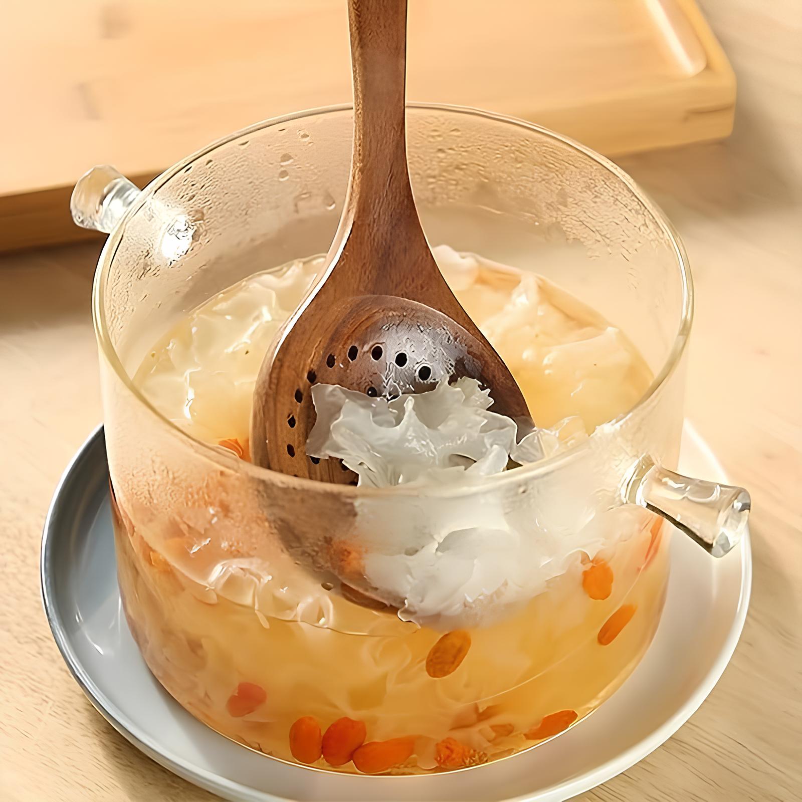 Houten Keukengerei Set 5-delig Teakhout met Spatel Soeplepel Spaghettischep Kooklepel Bakborstel Kookgerei | Sansoti