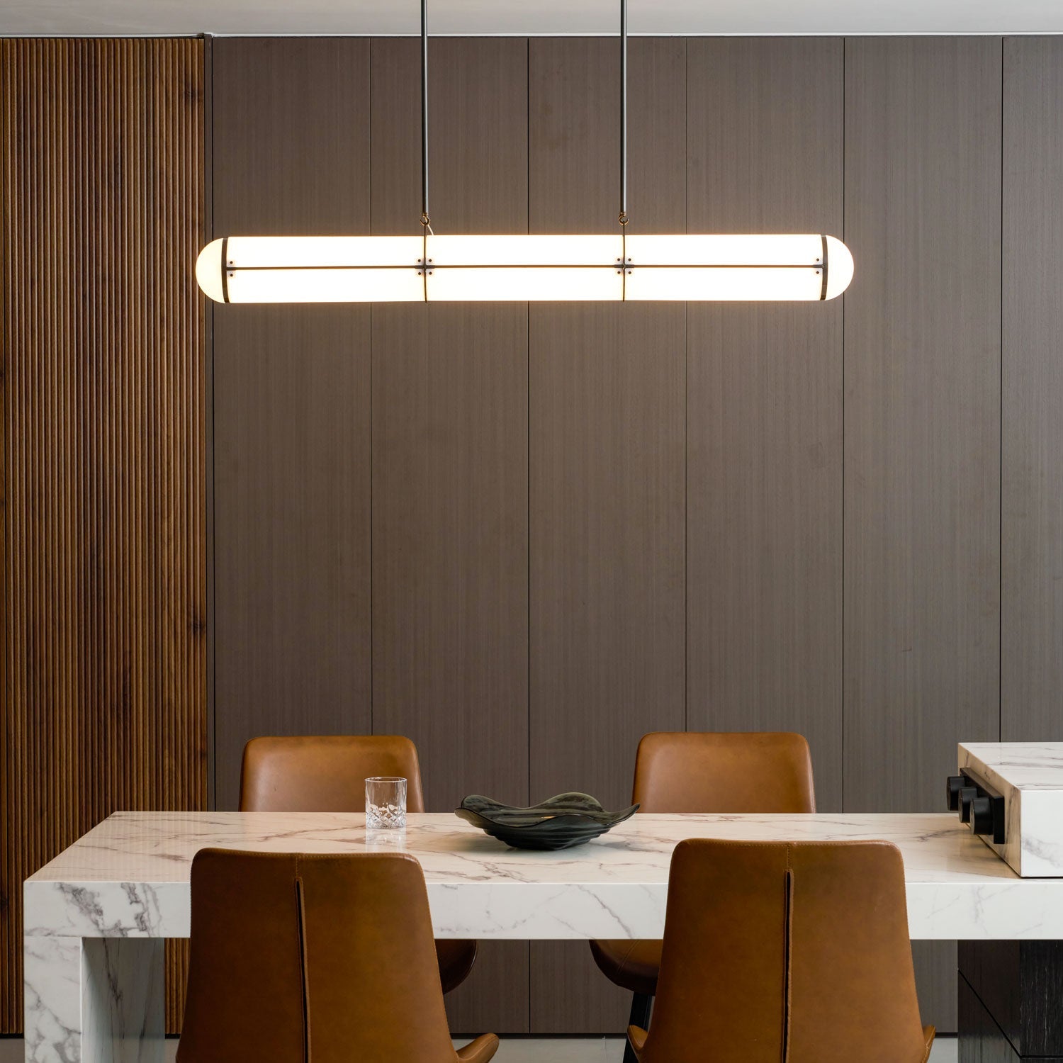 Eindloze Cilindrische Hanglamp Moderne Lineaire Verlichting voor Eettafel en Woonkamer Geïntegreerde LED Zwevende Lichtlijn Architectonische Verlichting | Sansoti