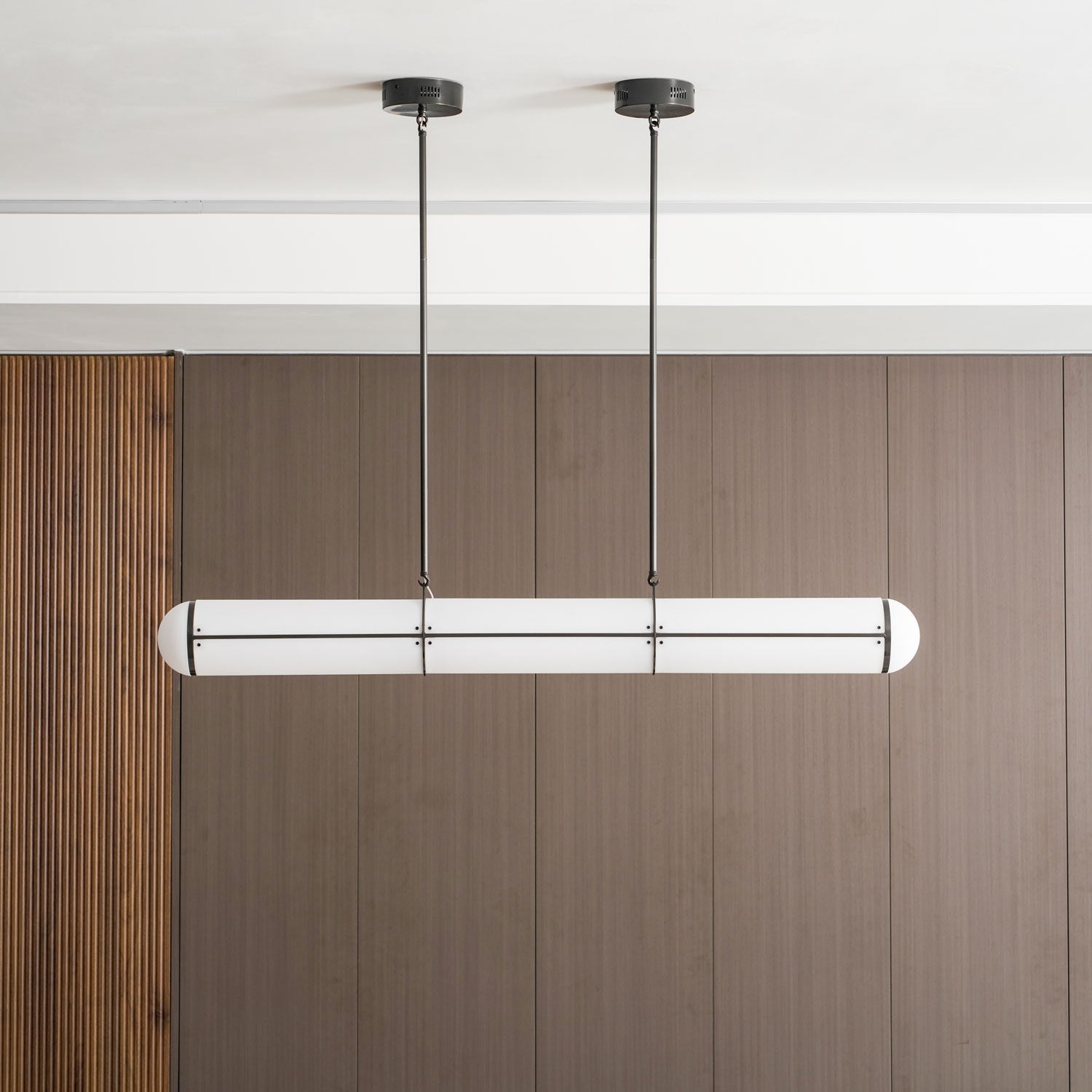 Eindloze Cilindrische Hanglamp Moderne Lineaire Verlichting voor Eettafel en Woonkamer Geïntegreerde LED Zwevende Lichtlijn Architectonische Verlichting | Sansoti