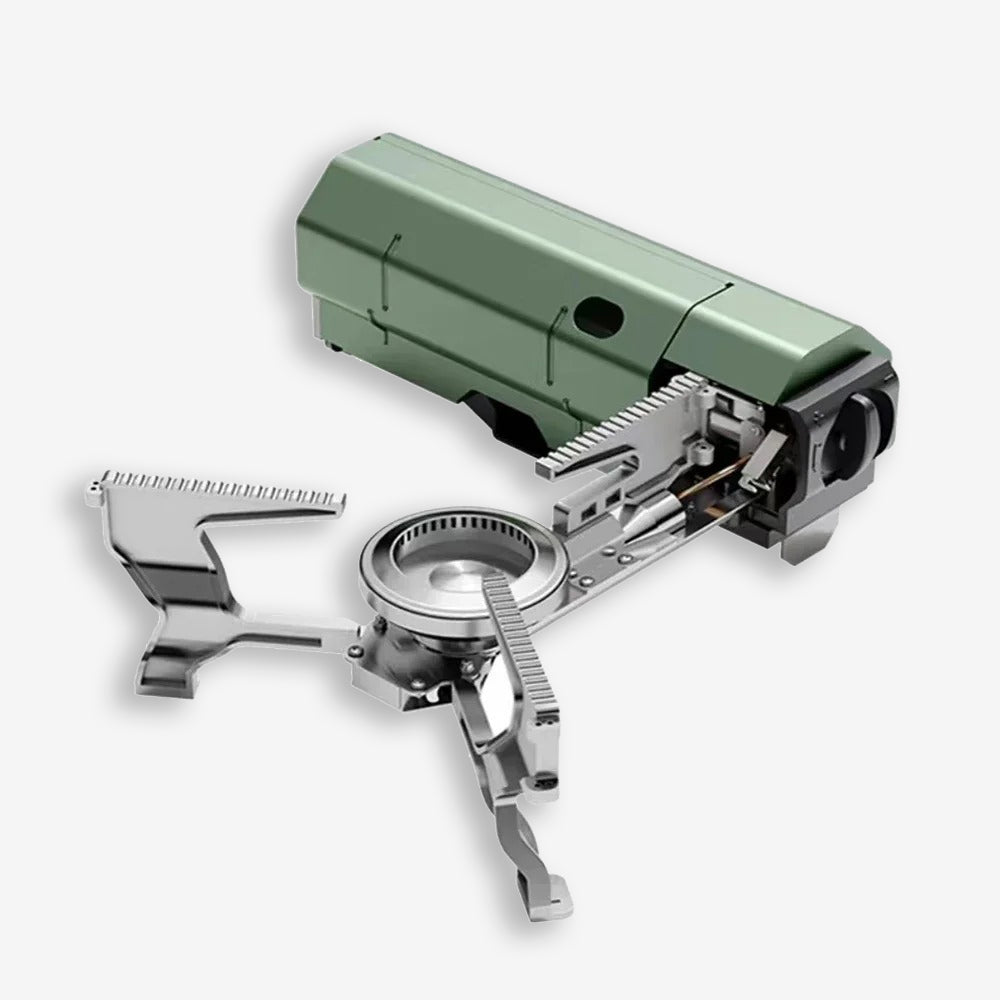 Draagbaar Campingfornuis voor Warme Maaltijden Onderweg – Compact en Opvouwbaar Kookstel – Ideaal voor Kamperen Wandelen Picknick – Aluminium Butaan Propaan Camping Kooktoestel | Sansoti