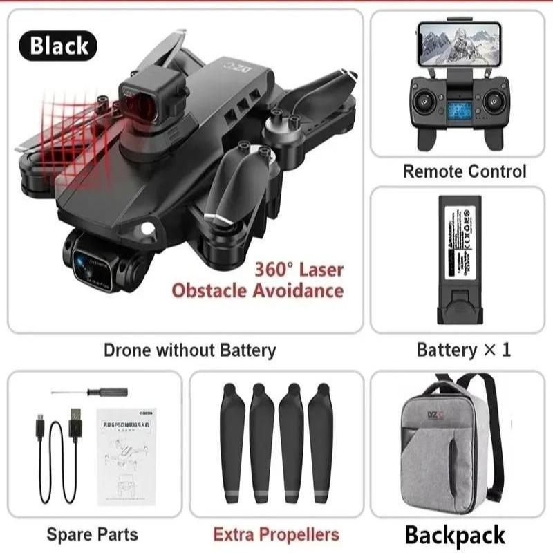 Professionele Camera Drone met 8K Dual Camera en GPS-stabilisatie – Borstelloze Motoren | Sansoti