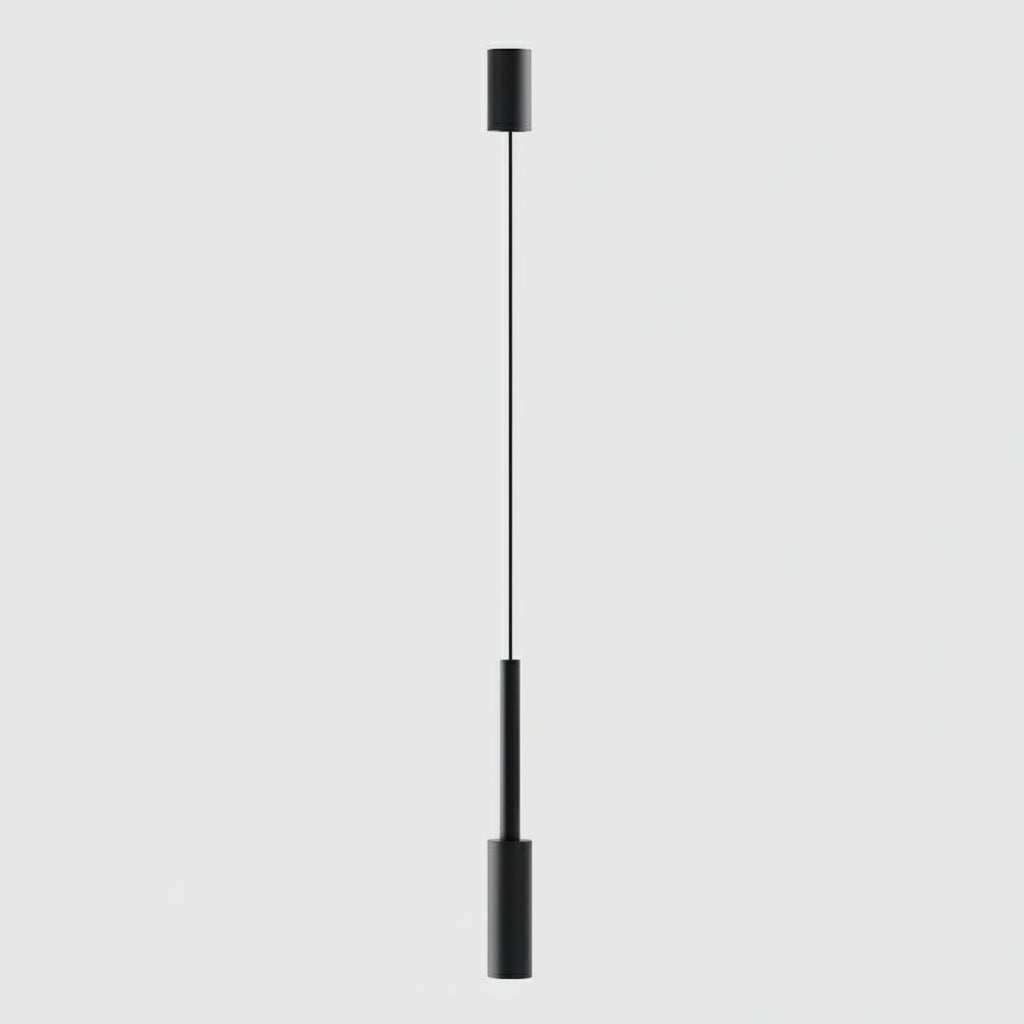 Cylindryczna lampa spotowa - żyrandol z metalu, ściemnialna, LED, do klatki schodowej i holu, regulowana, nowoczesny design, 1-30 punktów świetlnych | Sansoti