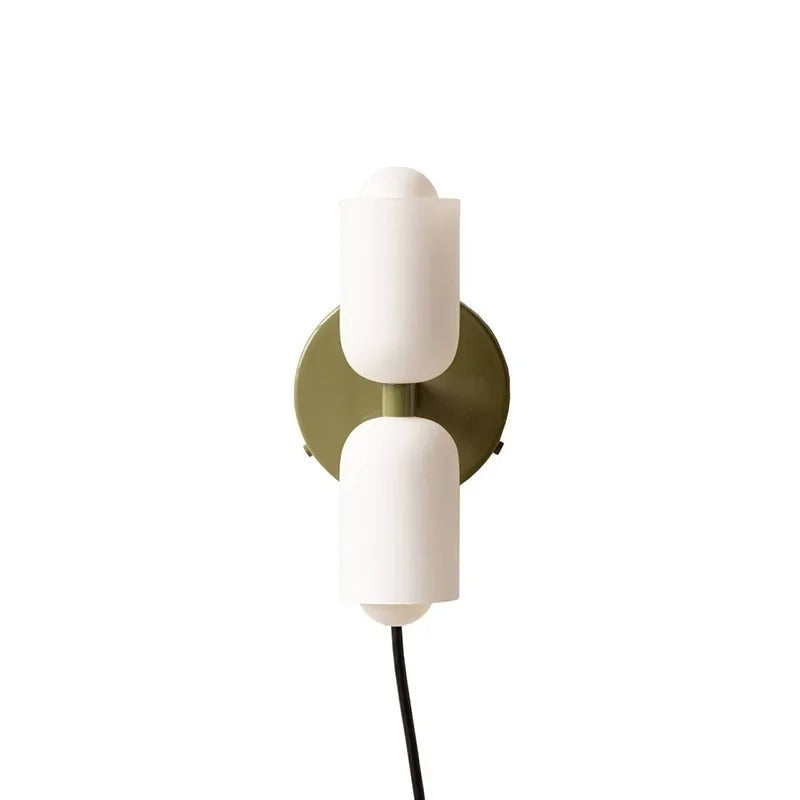Moderne Wandlamp met Kleurrijke Kap – Glazen Lichtpunt voor Levendige Ruimtes | Sansoti