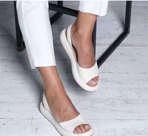 Platte Damessandalen Lente-Zomer Open Teenmodel Casual Teenslippers Comfortabel Schoeisel Strandschoenen | Sansoti