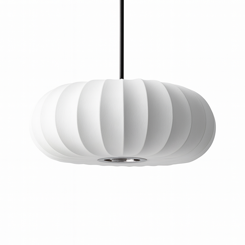 Pendelleuchte mit Seidenschirm Ø30-50cm Warmweiß LED 3000K Esstisch Kücheninsel Wohnzimmer Deckenbeleuchtung | Sansoti