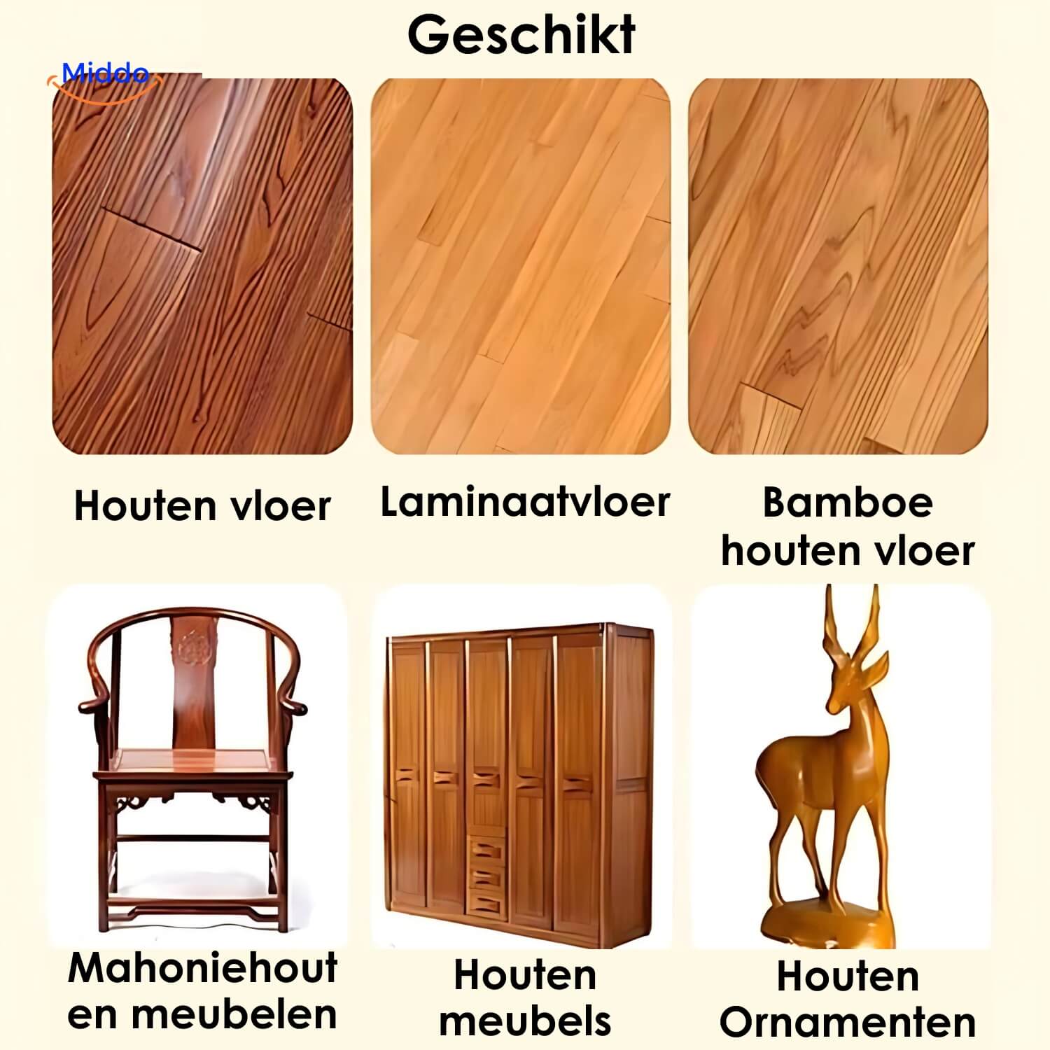 Leer en Hout Herstelbalsem met Krasverwijderaar en Applicatieborstel | Sansoti