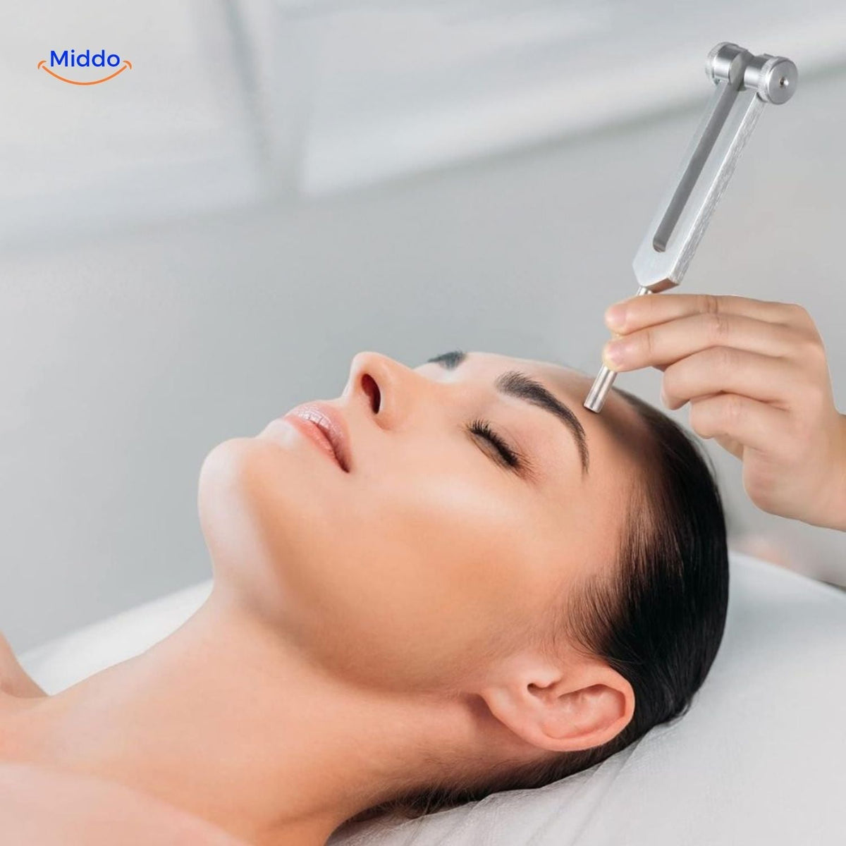 Stimmgabel 128 Hz für Klangtherapie, Meditation, Entspannung, Stressabbau und Klangheilung, Metall | Sansoti