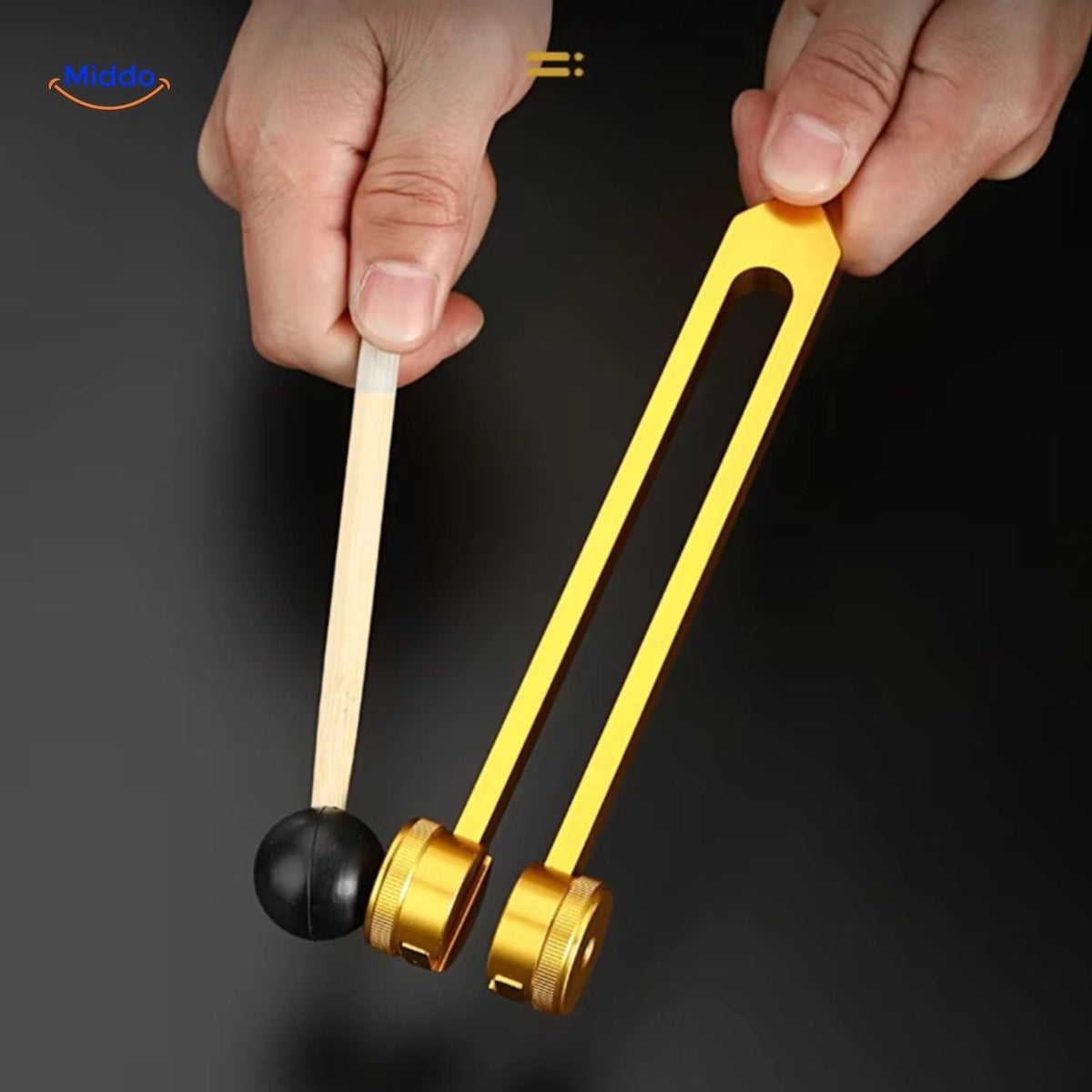 Stimmgabel 128 Hz für Klangtherapie, Meditation, Entspannung, Stressabbau und Klangheilung, Metall | Sansoti