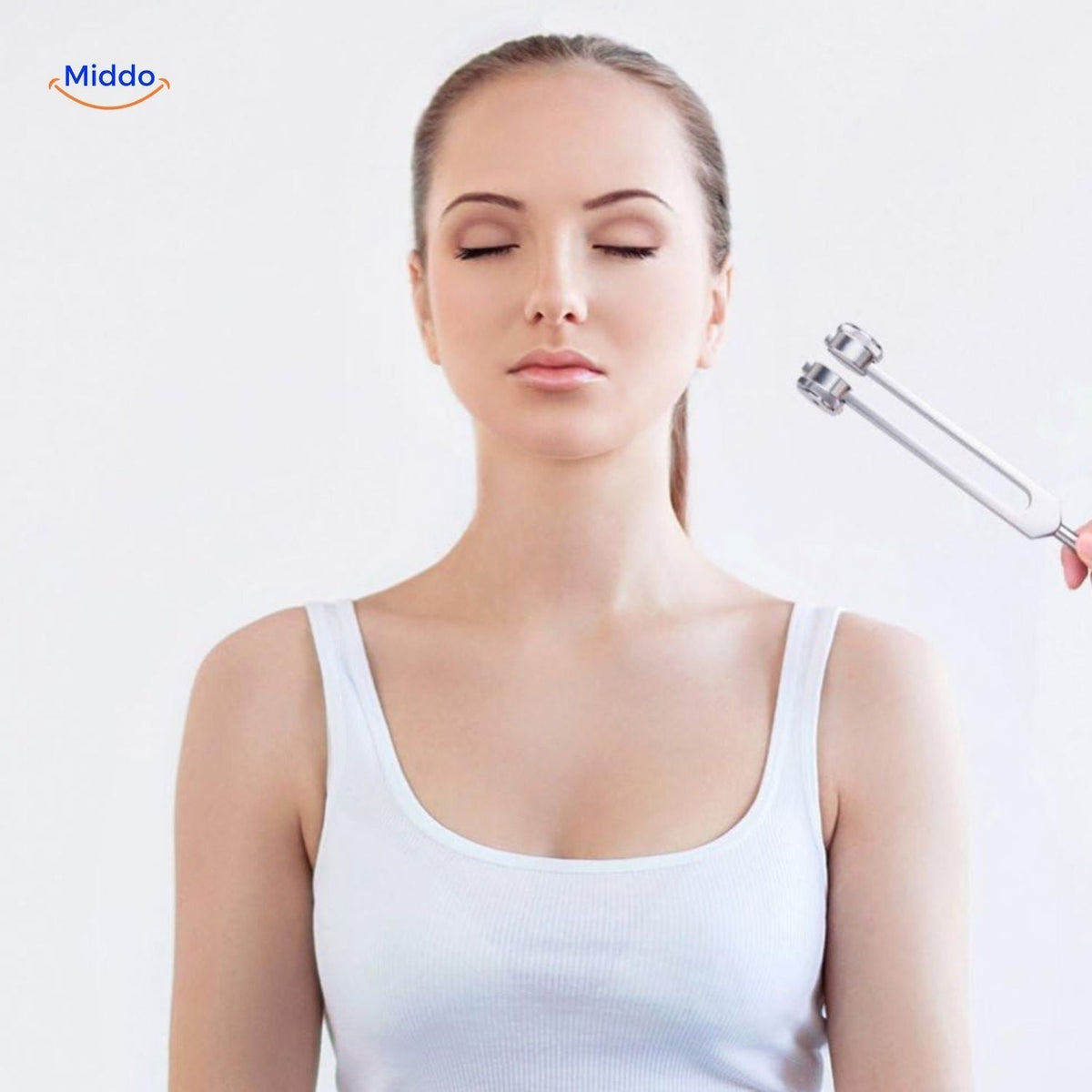 Stimmgabel 128 Hz für Klangtherapie, Meditation, Entspannung, Stressabbau und Klangheilung, Metall | Sansoti