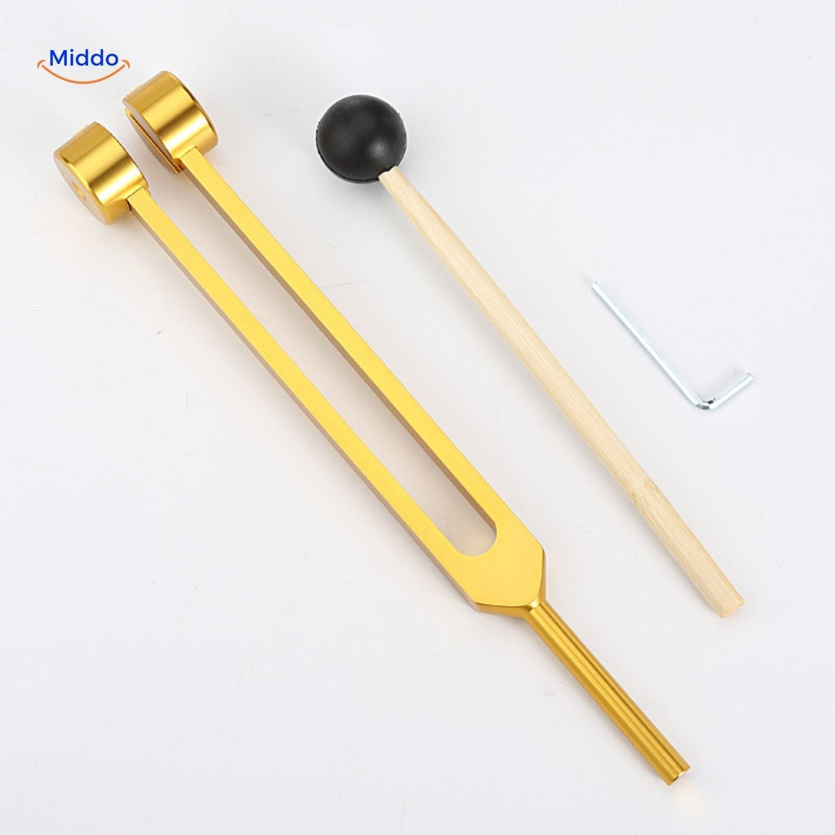 Stimmgabel 128 Hz für Klangtherapie, Meditation, Entspannung, Stressabbau und Klangheilung, Metall | Sansoti