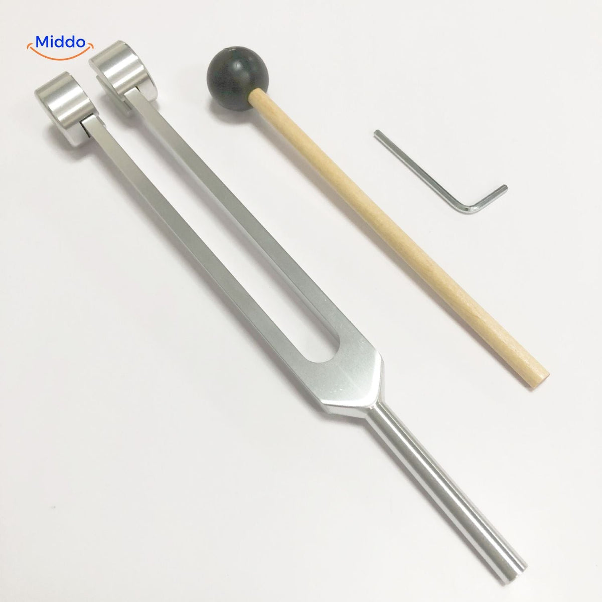 Stimmgabel 128 Hz für Klangtherapie, Meditation, Entspannung, Stressabbau und Klangheilung, Metall | Sansoti