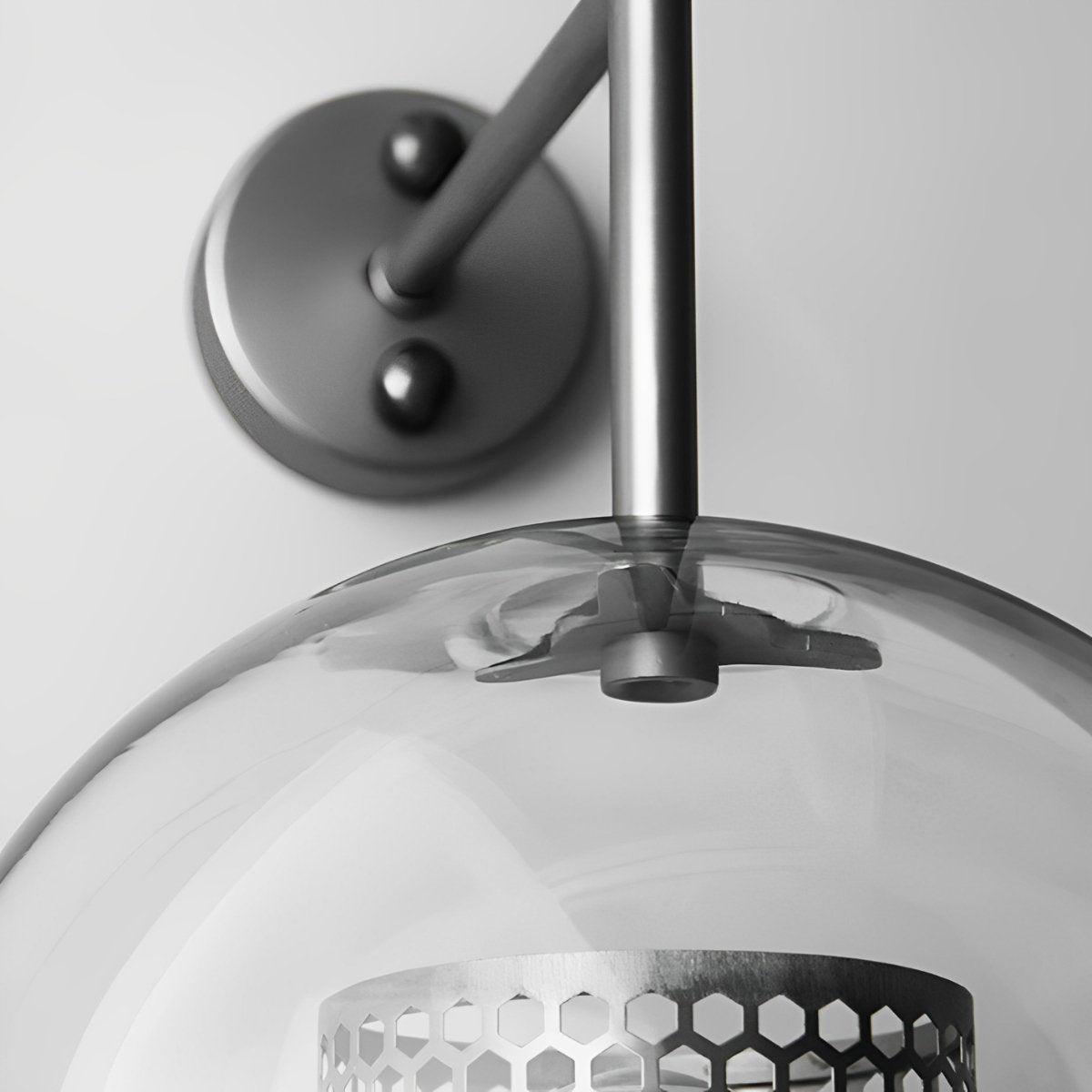 Wandlamp Glas Bol IJzer Brons Slaapkamer Woonkamer E27 Vintage Industrieel Nachtkastlamp Hal | Sansoti