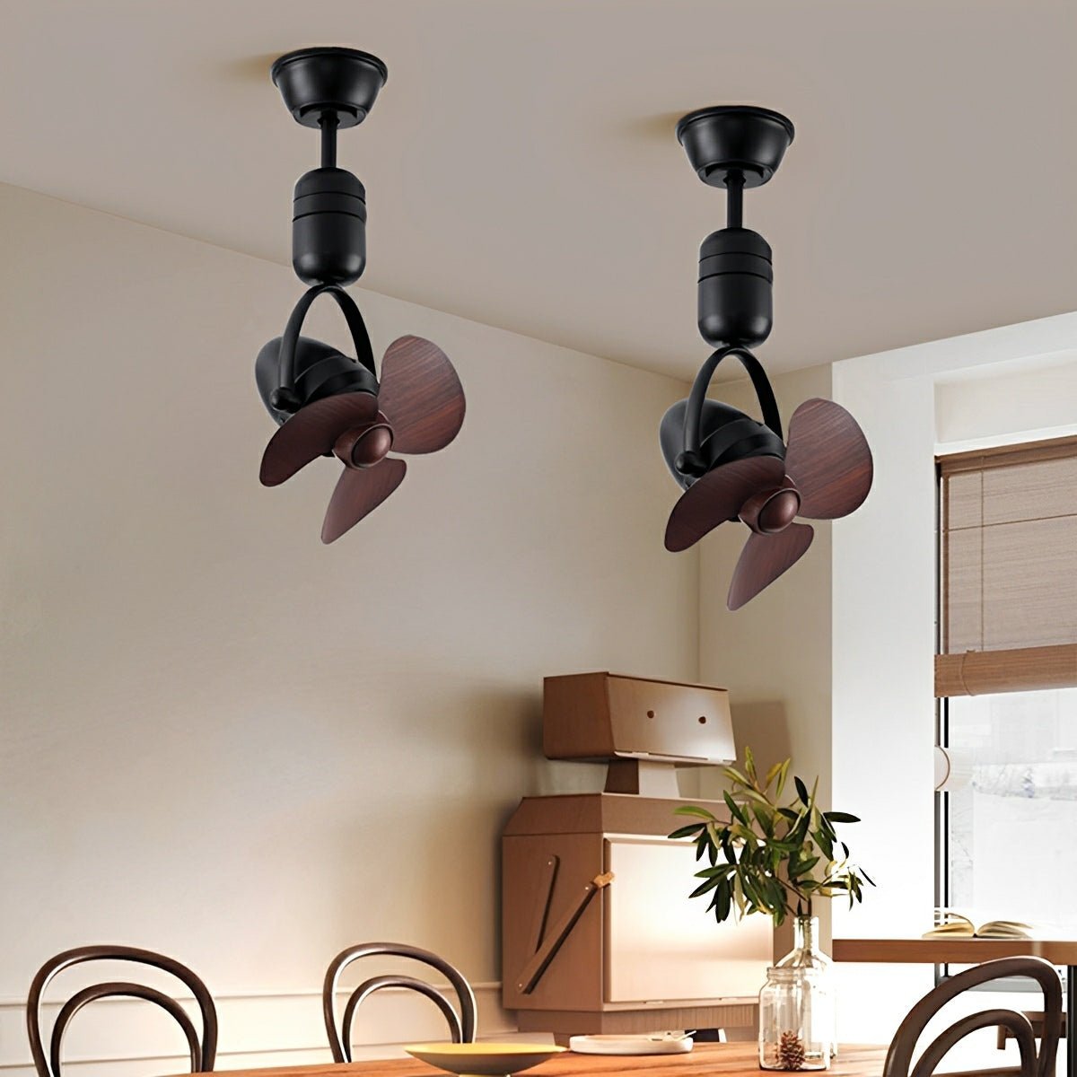 Wandventilator Vintage DC Motor Wit Wand Plafond 6 Snelheden 180° Kantelbaar 80° Draaibaar Slaapkamer Woonkamer Retro Ventilator Afstandsbediening | Sansoti