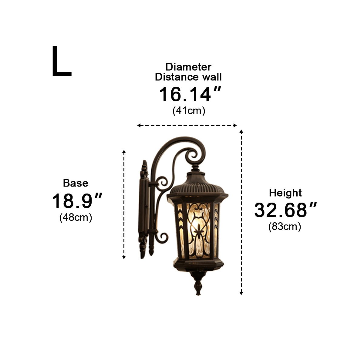 Außenlampe Vintage Laterne Aluminium Bronze IP56 E27 Veranda Fassade Klassische Wandleuchte Garten | Restfield