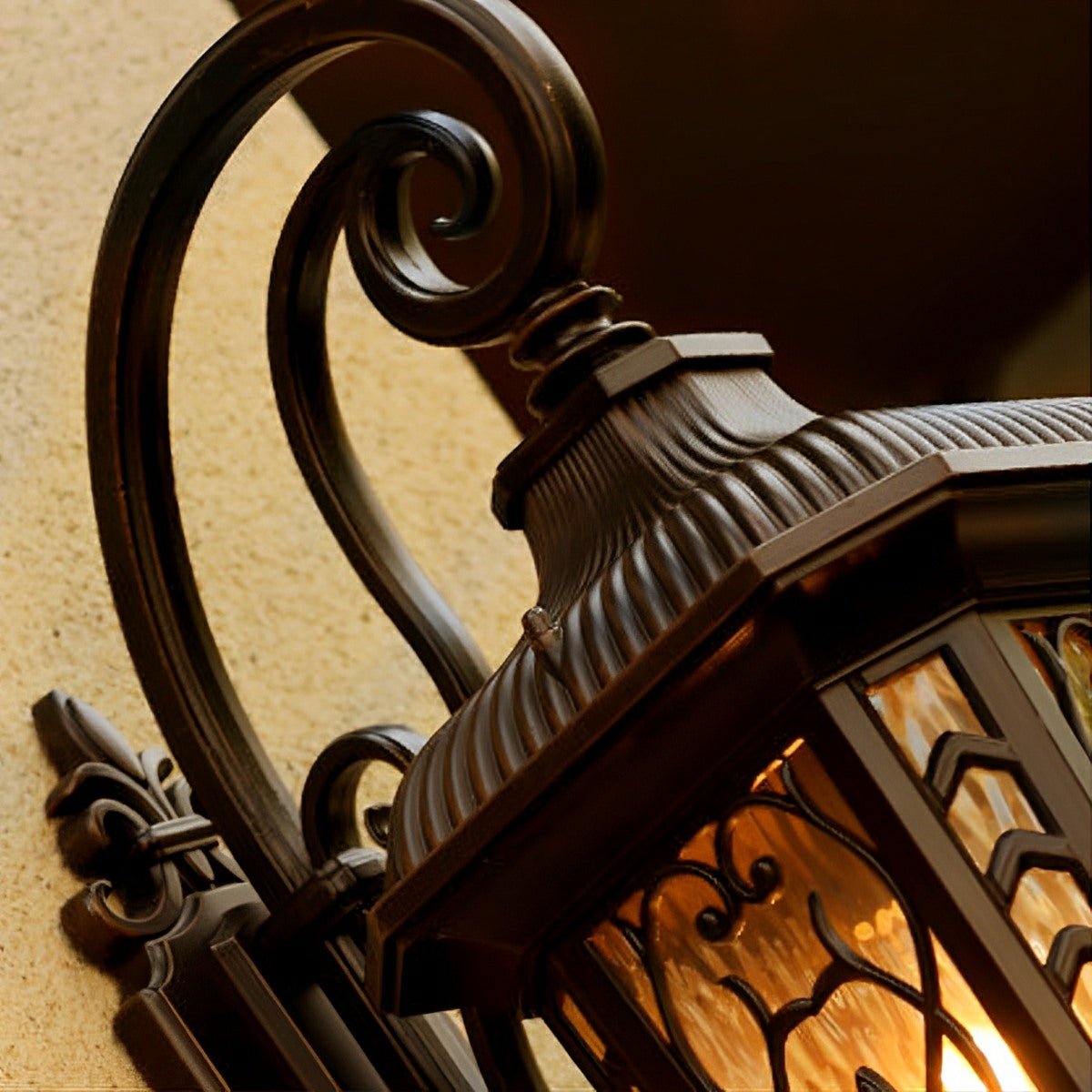 Außenlampe Vintage Laterne Aluminium Bronze IP56 E27 Veranda Fassade Klassische Wandleuchte Garten | Restfield
