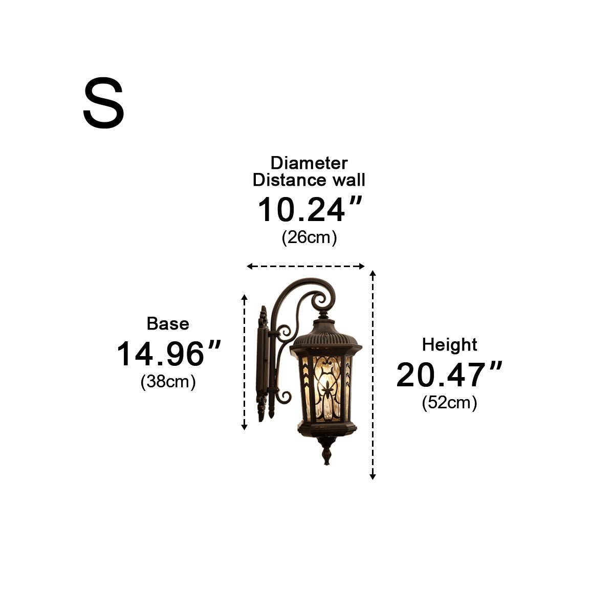 Außenlampe Vintage Laterne Aluminium Bronze IP56 E27 Veranda Fassade Klassische Wandleuchte Garten | Restfield
