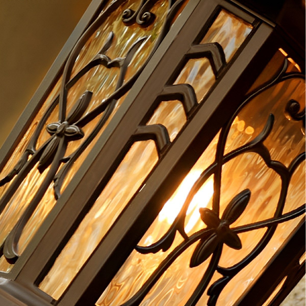 Außenlampe Vintage Laterne Aluminium Bronze IP56 E27 Veranda Fassade Klassische Wandleuchte Garten | Restfield