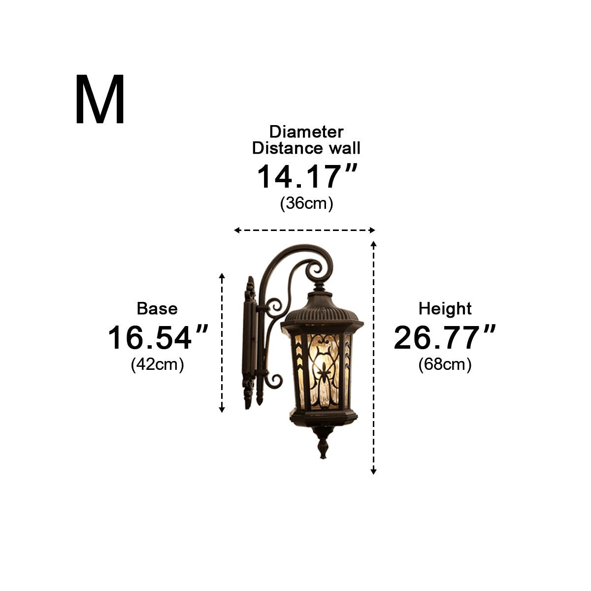 Außenlampe Vintage Laterne Aluminium Bronze IP56 E27 Veranda Fassade Klassische Wandleuchte Garten | Restfield