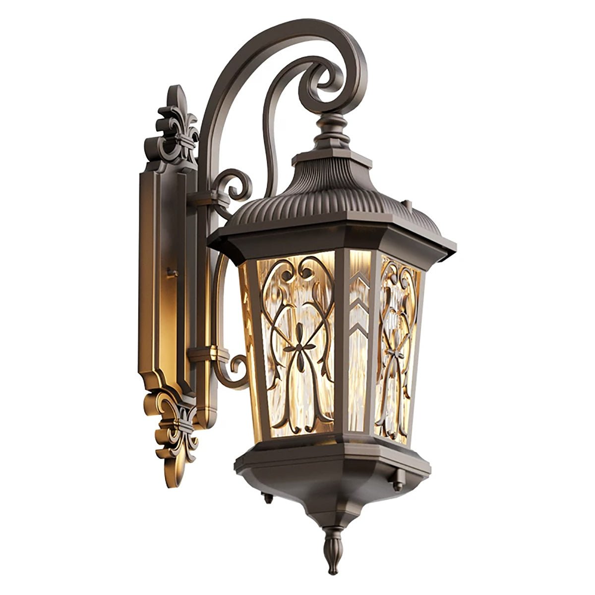 Außenlampe Vintage Laterne Aluminium Bronze IP56 E27 Veranda Fassade Klassische Wandleuchte Garten | Restfield