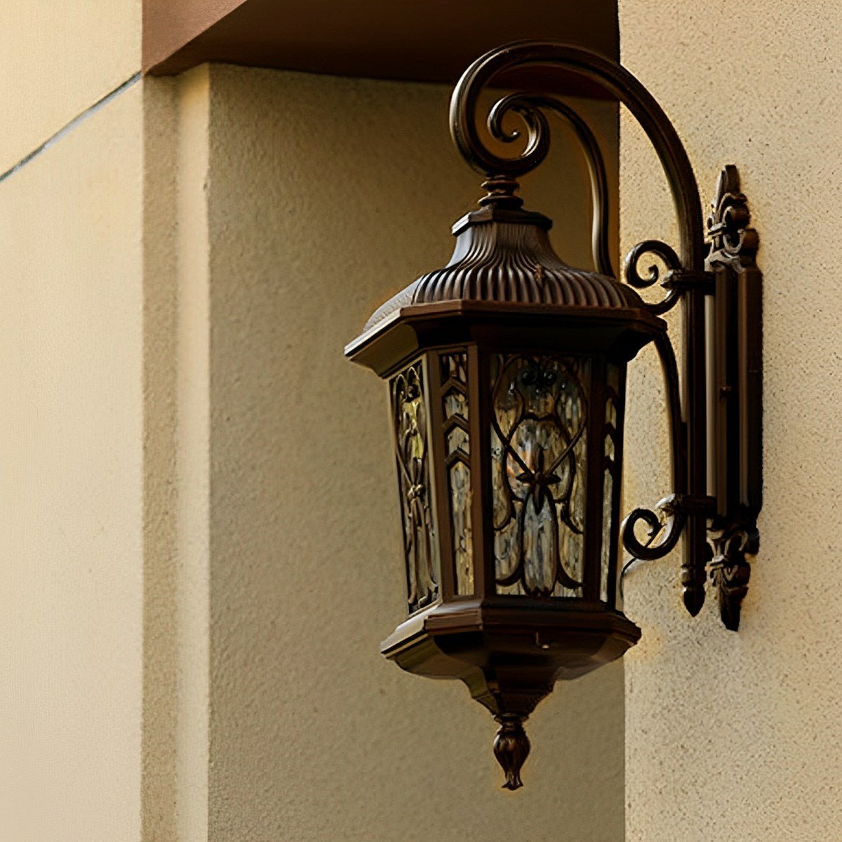 Außenlampe Vintage Laterne Aluminium Bronze IP56 E27 Veranda Fassade Klassische Wandleuchte Garten | Restfield
