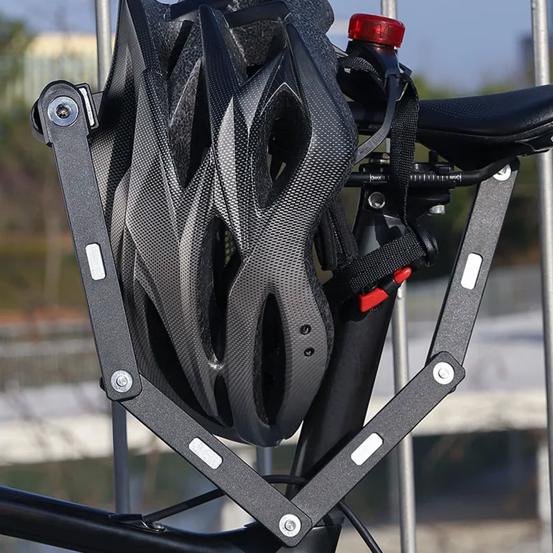 Opvouwbaar Fietsslot Gelegeerd Staal 95cm Anti-Zaag Bescherming Universeel Montagesysteem Compact Veilig | Sansoti