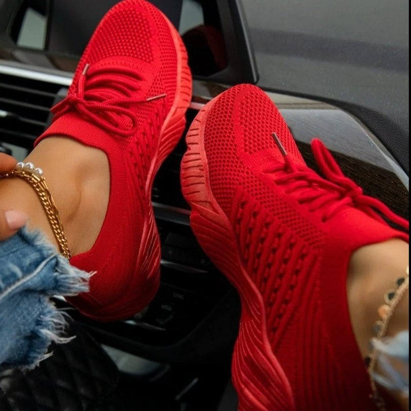 Damskie sneakersy z nylonu i bawełny, przewiewne, z wkładką zapewniającą wsparcie kostki, do noszenia na co dzień, uprawiania sportu, pracy i wypoczynku, stylowe i wygodne | Sansoti