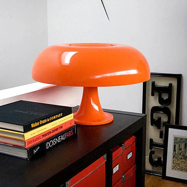 Tafellamp Retro Paddenstoel Italiaans Design PVC 28cm Warm Licht | Sansoti