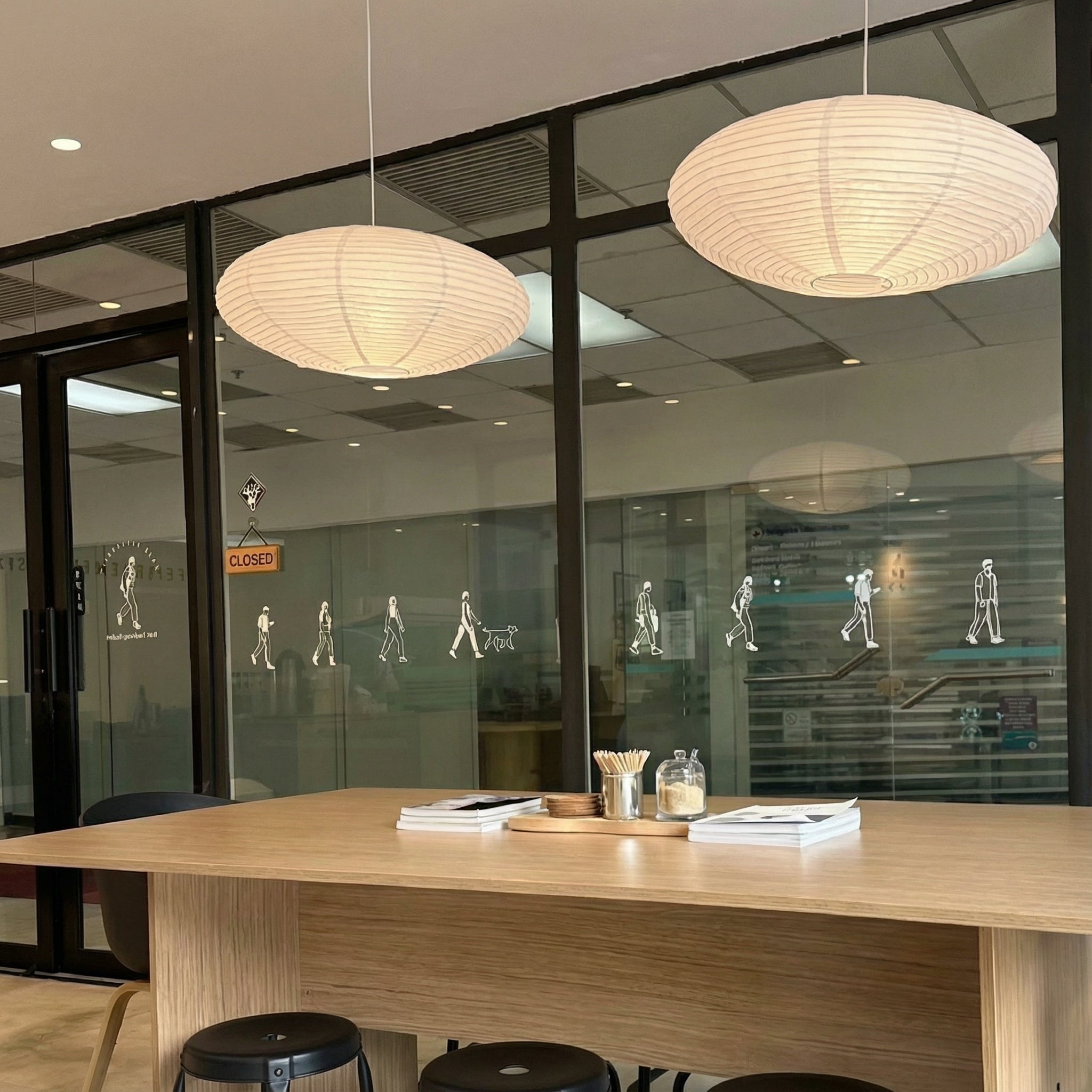 Papierowa lampa wisząca, ręcznie wykonana, E27, regulowana, do jadalni i salonu, skandynawski design, ciepłe oświetlenie nastrojowe | Sansoti