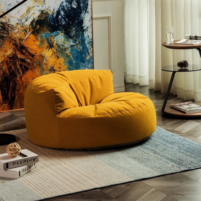 Ronde Fluwelen Zitzak Velvet Loveseat Groot Premium EPS Woonkamer Slaapkamer | Sansoti
