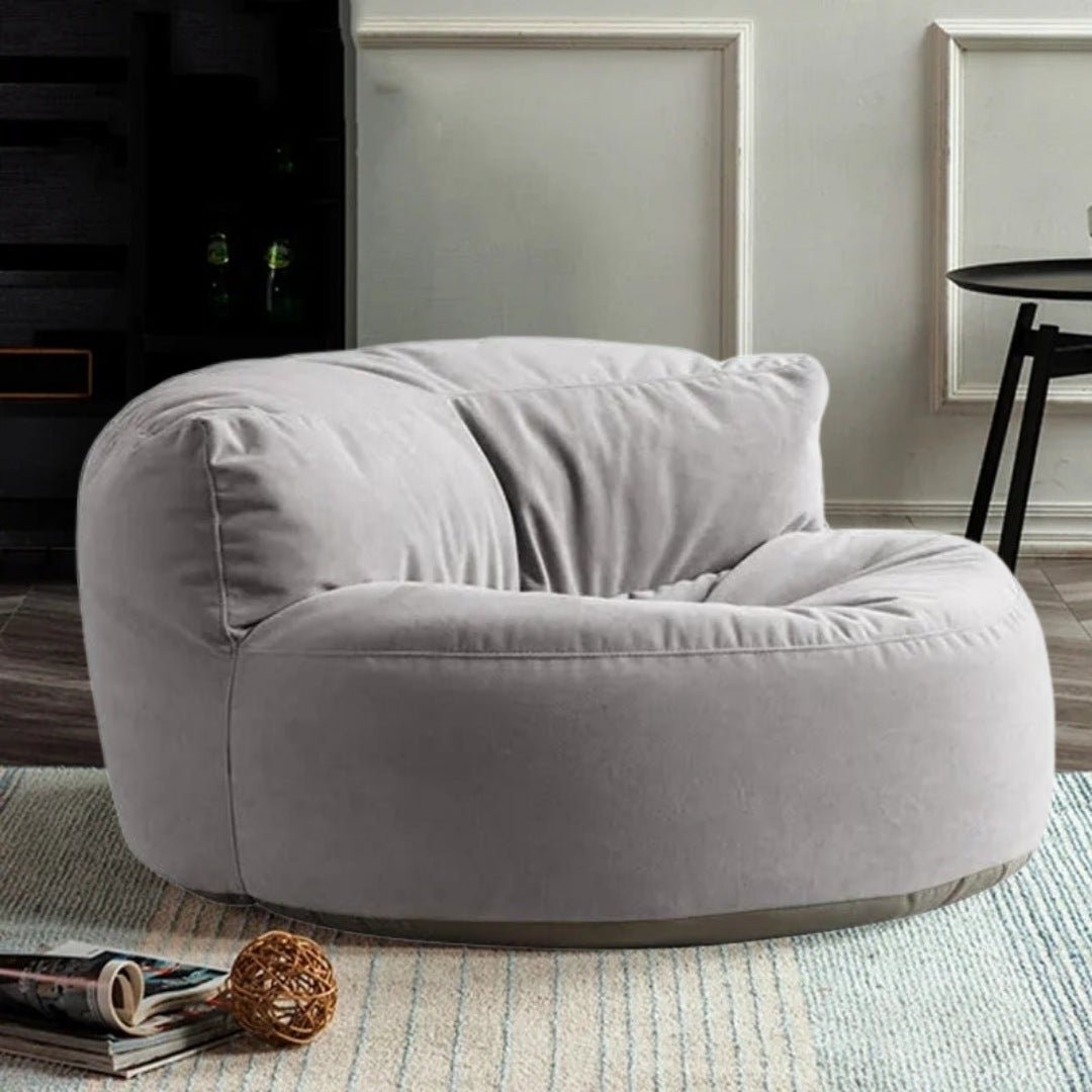 Ronde Fluwelen Zitzak Velvet Loveseat Groot Premium EPS Woonkamer Slaapkamer | Sansoti