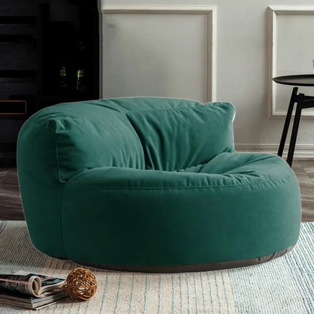 Ronde Fluwelen Zitzak Velvet Loveseat Groot Premium EPS Woonkamer Slaapkamer | Sansoti